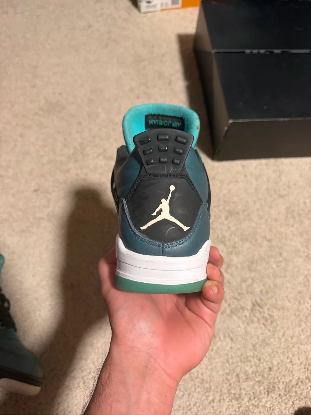Jordan 4 Retro Teal and Mint Men's Sneakers